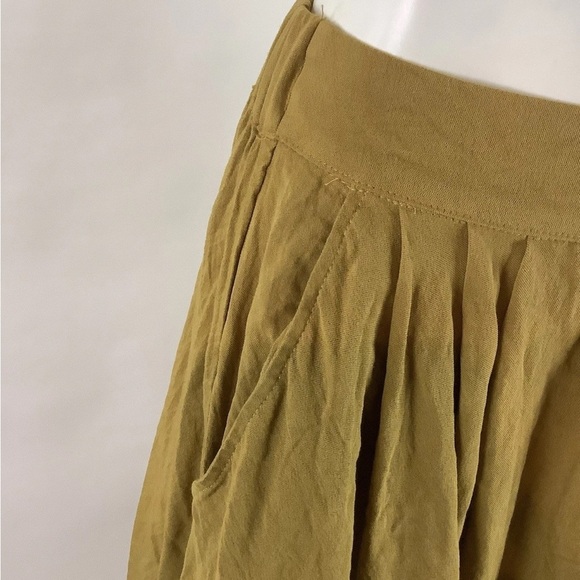 Anthropologie Sz S/M Boho Cottagecore Fairy Look Swing Hem Midi Skirt Tan - Picture 3 of 7